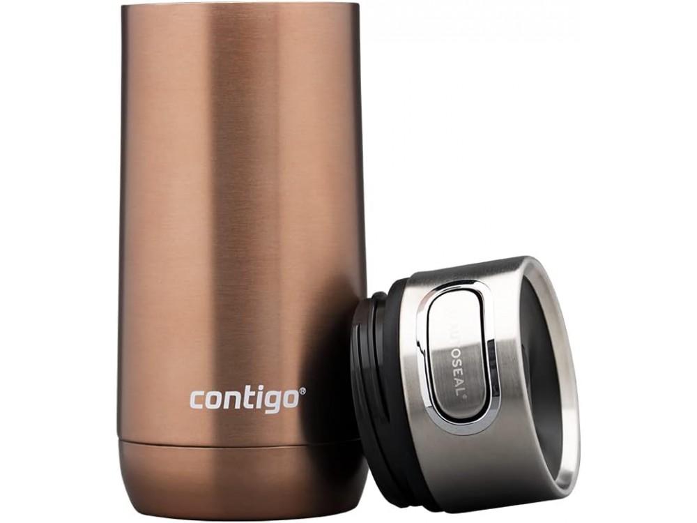 Contigo Luxe Autoseal Travel Mug, Θερμός 360ml με Τεχνολογία Thermalock, Κατάλληλο για Πλυντήριο Πιάτων, White Zinfandel
