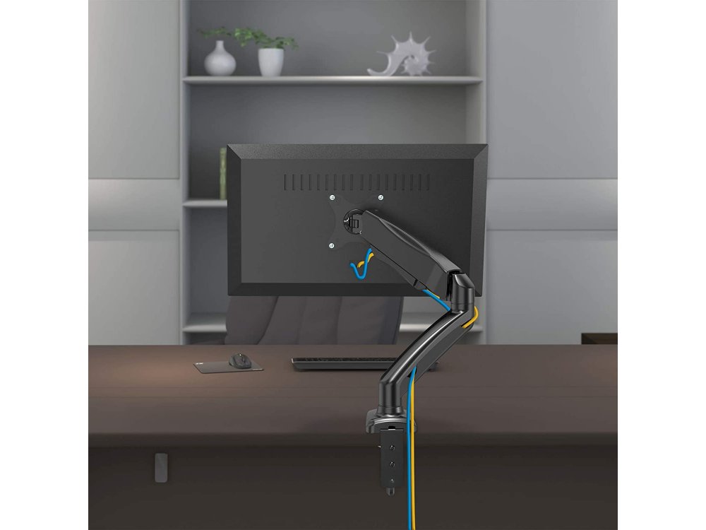 VonHaus Single Arm Desk Mount with Clamp, Full Motion Βάση για Οθόνη 17”-32”, Gas Spring έως 9kg, με USB Hub - 05/118