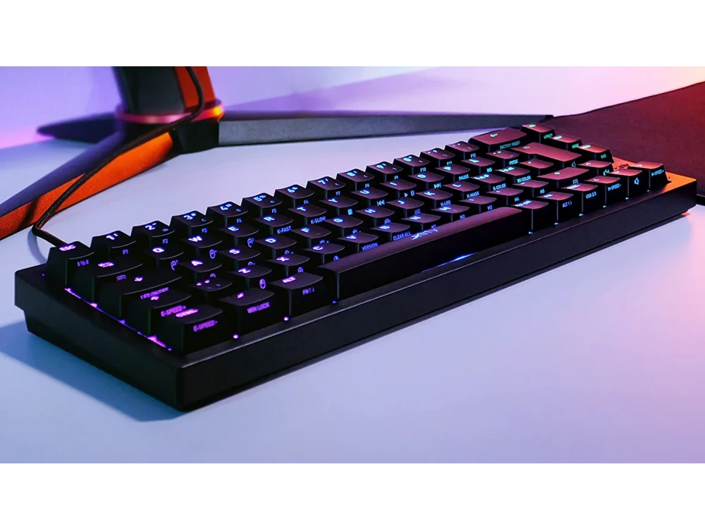 Xtrfy K5 Compact RGB 65% Gaming Mechanical Keyboard Tenkeyless Kailh Red Switches, Black