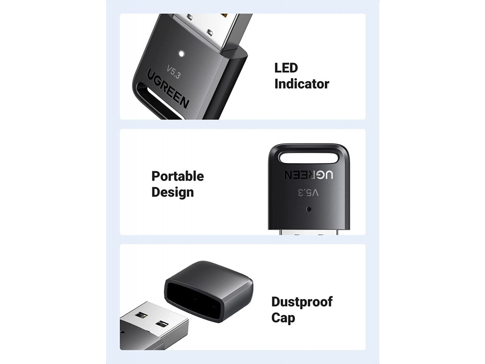 Ugreen USB 5.3 Bluetooth adapter για PC