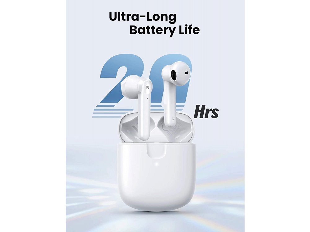 Ugreen HiTune T2 Bluetooth 5.0 headphones with 4 Superior MEMS Microphones, Wireless Charging, IPX5, Black - 80652