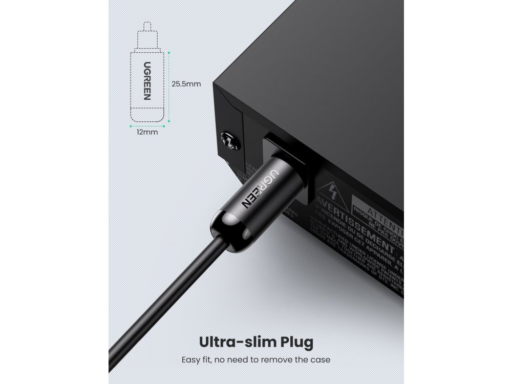 Ugreen Fiber Optical Καλώδιο ήχου Οπτικής ίνας 1μ. Toslink Audio Cable - 70890