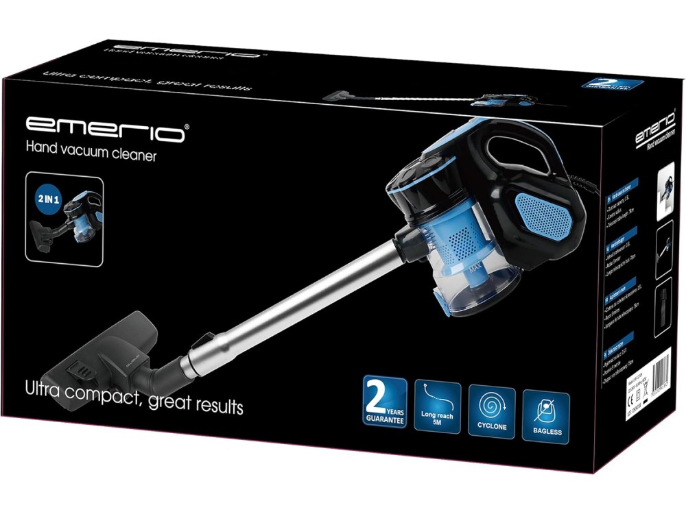 Emerio Cyclone Ηλεκτρική σκούπα χειρός / Stick 2-in-1, 17000Pa, Ρεύματος - ΑΝΟΙΓΜΕΝΗ ΣΥΣΚΕΥΑΣΙΑ