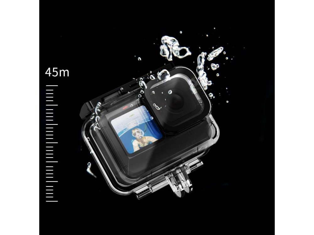 Tech-Protect GoPro Hero 9 Waterproof Case / Waterproof Case for Action Camera GoPro, Transparent