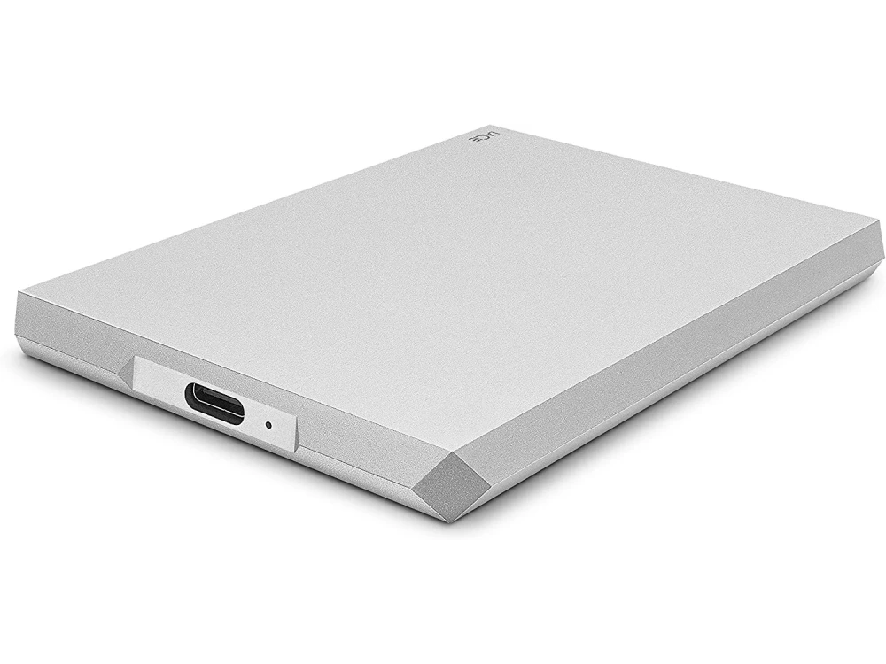 LaCie Mobile Drive 2TB External HDD 2.5'' with USB-C port, Moon Silver