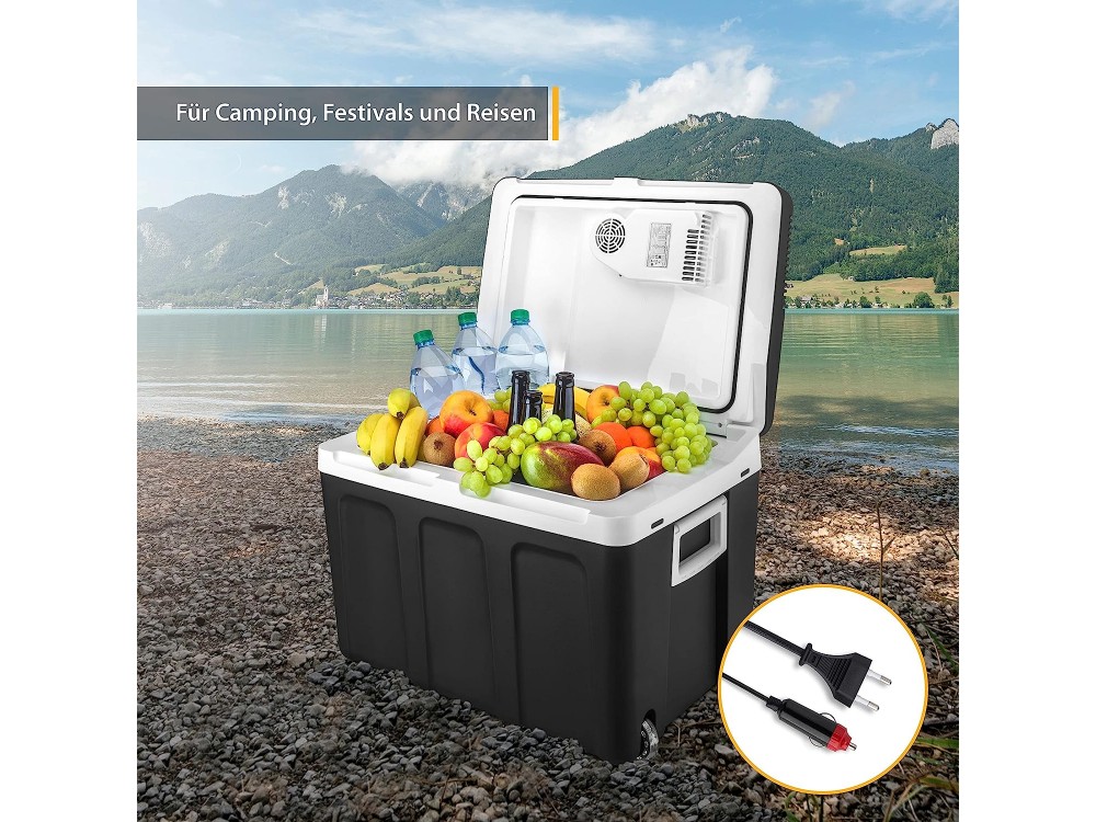 First Austria FA-5170-2-BA ECO Cool Box 40L, with Heating Function & 3 Power Supply Modes - Black