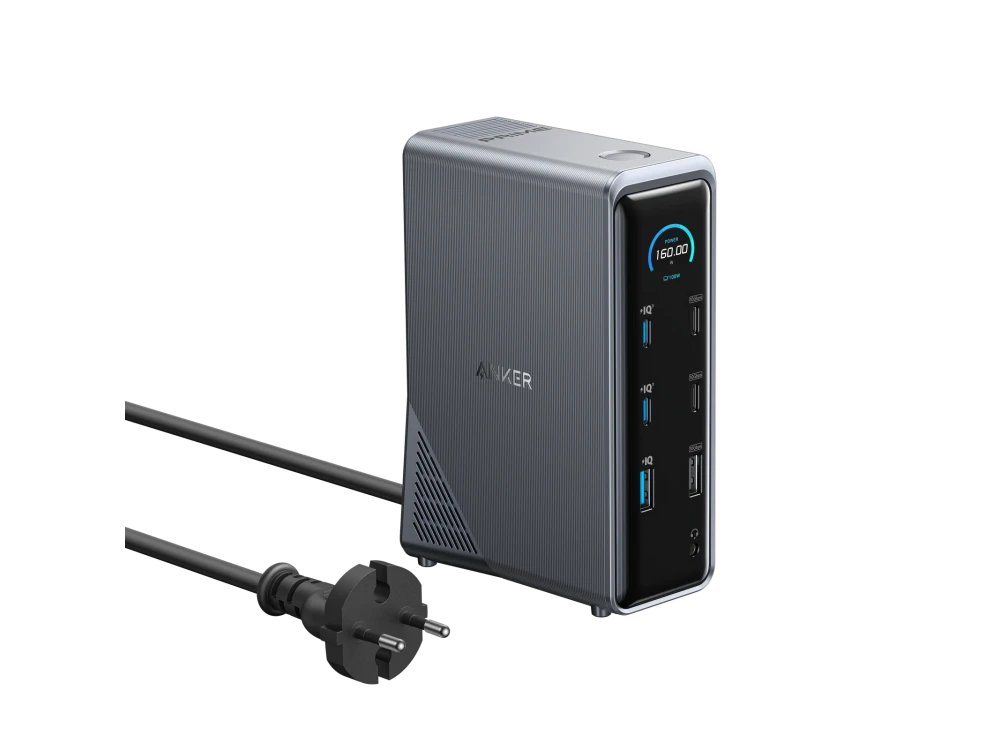 Anker Prime Docking Station 14 Θυρών 160W Max, 10Gbps Data Transfer, 5*USB-C, 5*USB-A, 2*HDMI 4k@60Hz, Ethernet & Aux