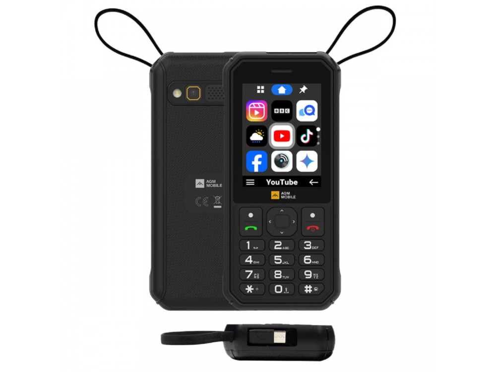 AGM M11 Αδιάβροχο κινητό τηλέφωνο IP68/IP69K, MIL-STD-810H, Dual SIM, 4G, Wi-Fi Hotspot, 4000mAh Battery, Black