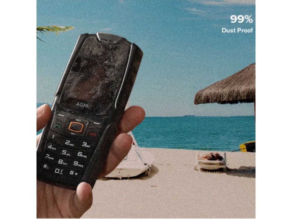 AGM M6 Black Waterproof Mobile Phone Drop Resistant IP68/IP69K, Dual Sim, 4G