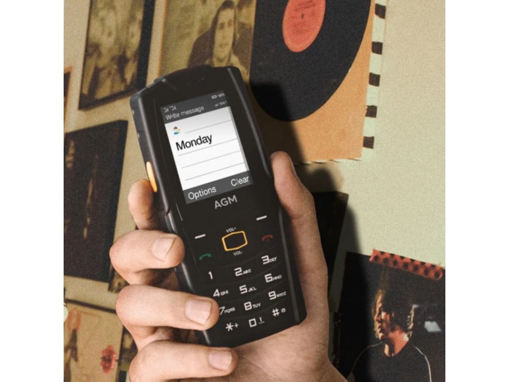 AGM M6 Black Waterproof Mobile Phone Drop Resistant IP68/IP69K, Dual Sim, 4G