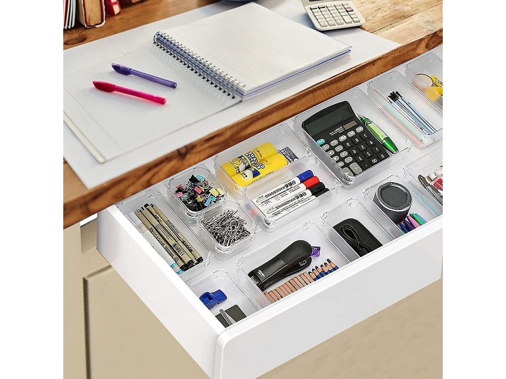 AJ 16-Pack Drawer Organiser System, Κουτιά οργάνωσης συρταριού, Σετ των 16τμχ (5 Μεγέθη)