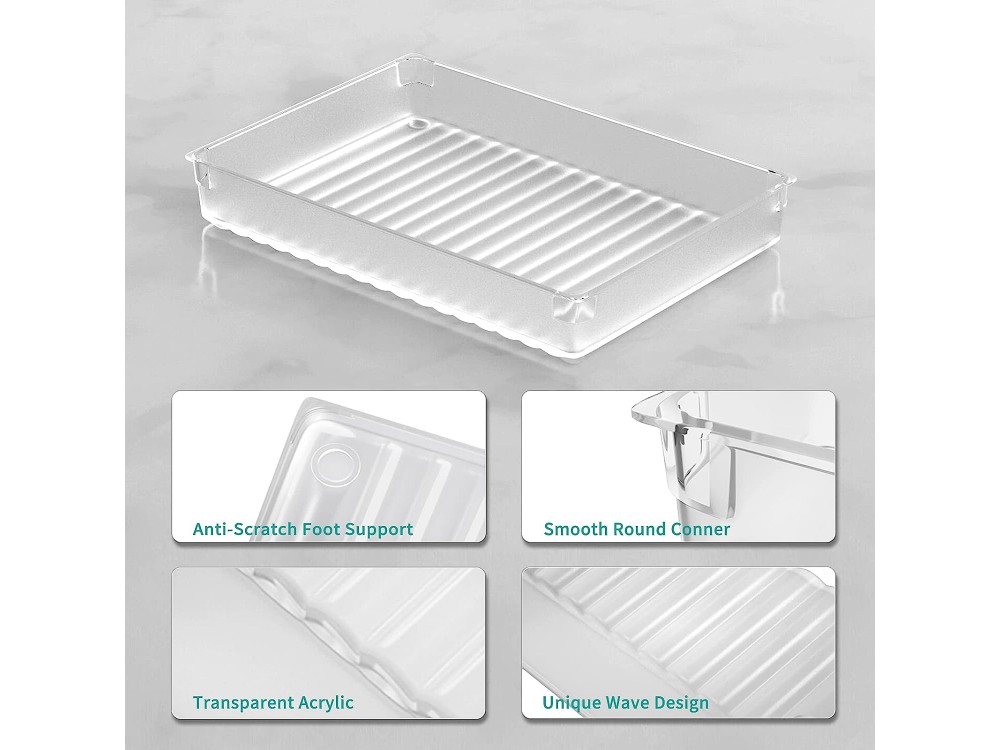 AJ 16-Pack Drawer Organiser System, Κουτιά οργάνωσης συρταριού, Σετ των 16τμχ (5 Μεγέθη)