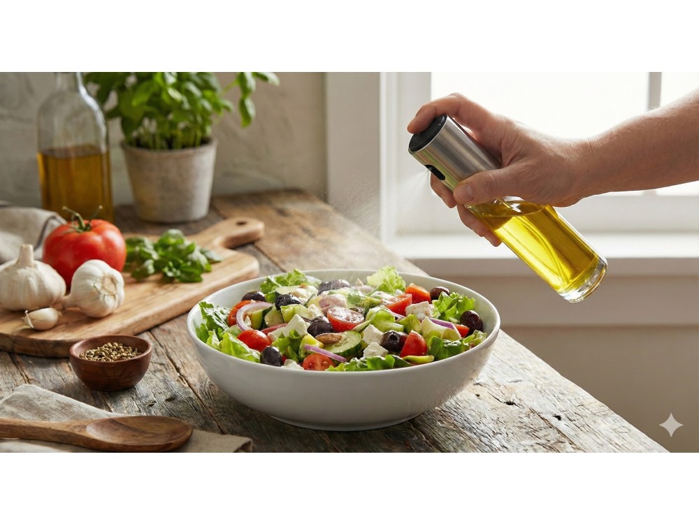 AJ 2-Pack Oil Glass Sprayer for Cooking, 100ml, Δοχείο Λαδιού Σπρέι Γυάλινο, Σετ των 2 Τμχ