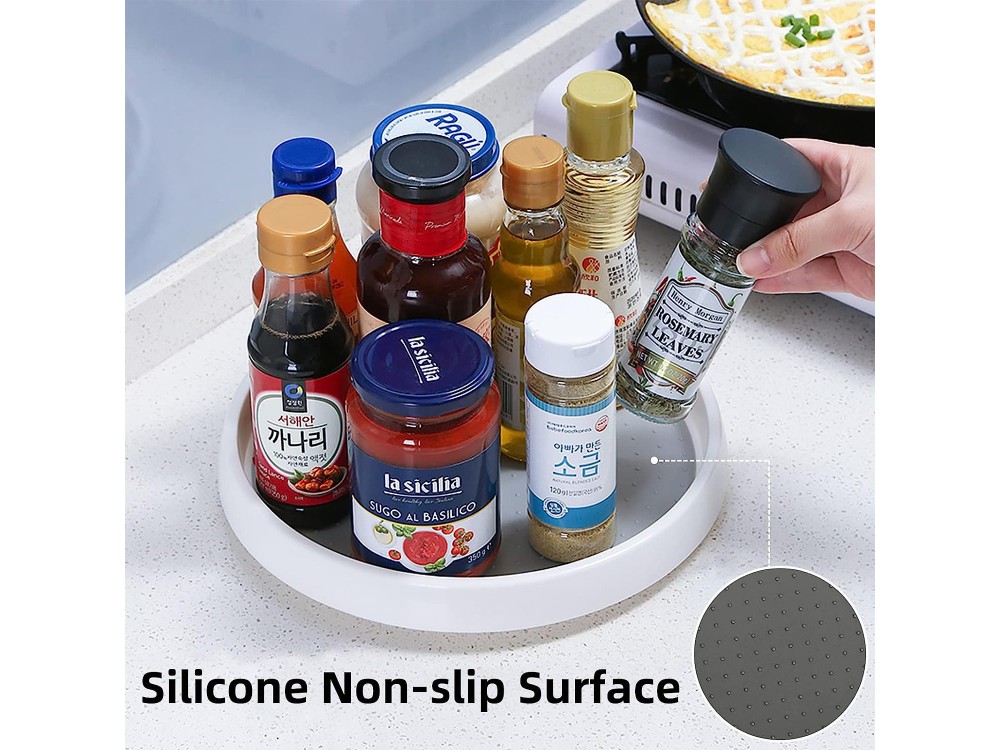 AJ 2-Pack Spice Rack Lazy Susan Turntable, Περιστρεφόμενος δίσκος / Θήκη Μπαχαρικών, Σετ των 2 Τμχ, 30cm