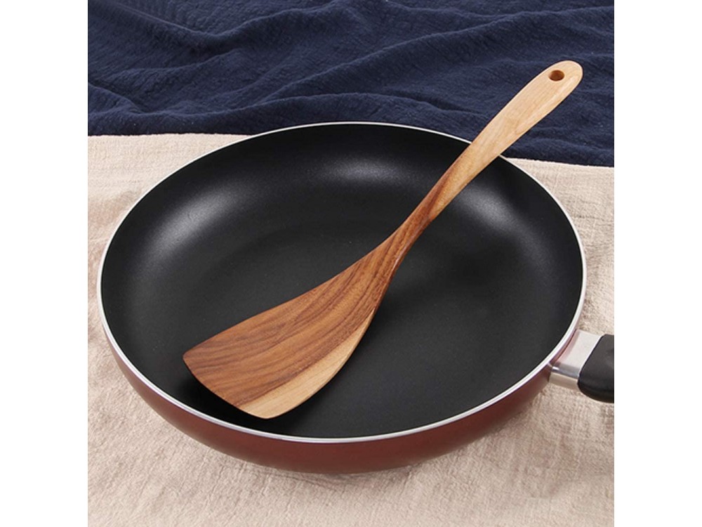 AJ 5-Pack Luxury Wooden Kitchen Eshers, Acacia Kitchen Utensils Set, 5pc Set, Natural Brown