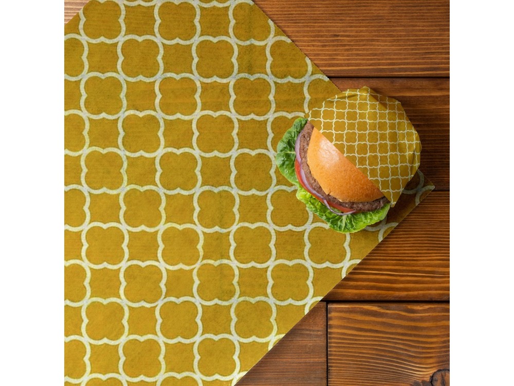 AJ 6-Pack Beeswax Food Wrap Organic, Food Wraps Set of 6 pcs in 3 Sizes (S+M+L), Honeycomb