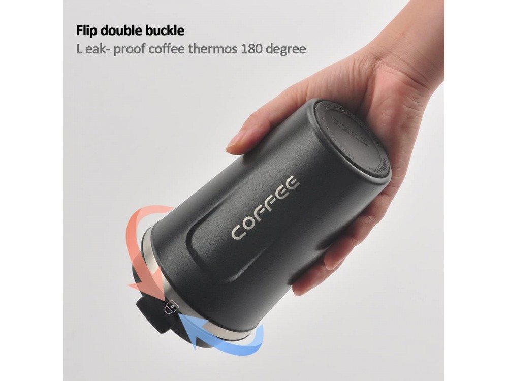 AJ Classico Travel Mug, Θερμός 510ml από Ανοξείδωτο ατσάλι, Μαύρο