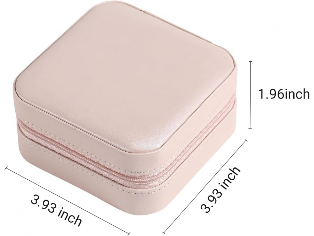 AJ Jewelery Box Case, Jewelery Box & Portable Jewelery Box 10 x 10 x 5cm, Pink