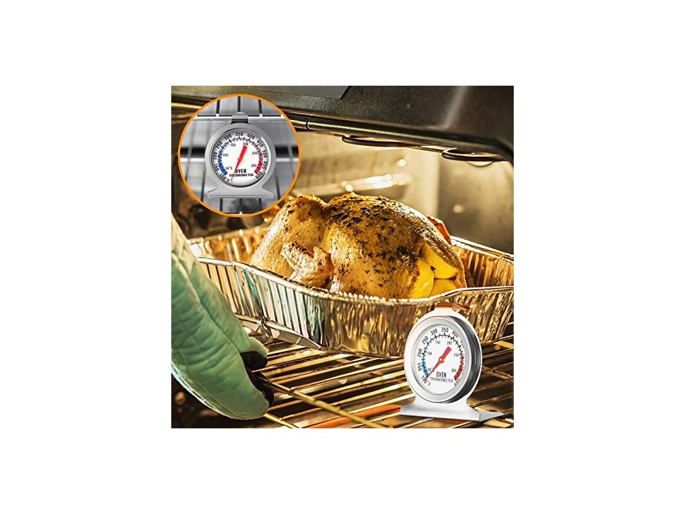 AJ Oven Thermometer, Θερμόμετρο Φούρνου / BBQ 50-300°C, Silver