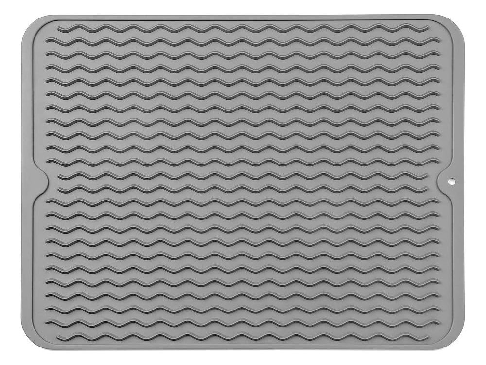 AJ Silicone Dish Drying Mat, Επιφάνεια Στεγνώματος L (40 x 30cm), Grey