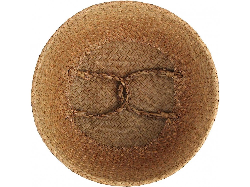 AJ Woven Seagrass Basket, Διακοσμητικό Καλάθι Ψάθινο, XXLarge 38 x 34cm, Natural Brown