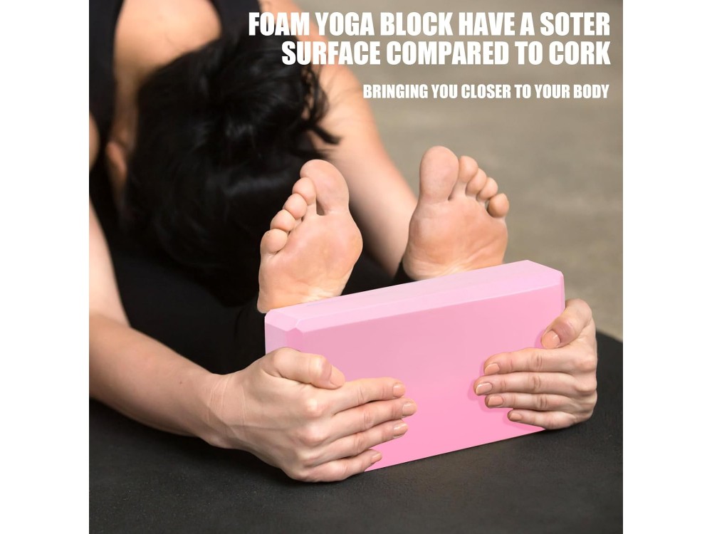 AJ Yoga Block, Τούβλο για Γιόγκα Σετ των 2 23x15x7.5cm