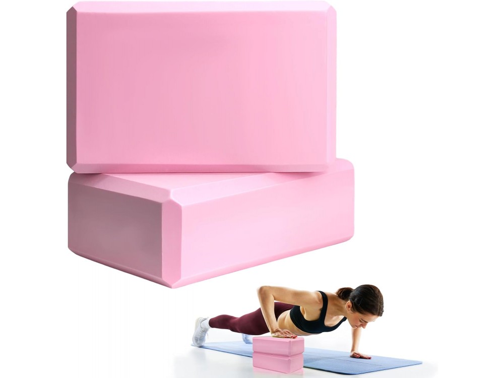 AJ Yoga Block, Τούβλο για Γιόγκα Σετ των 2 23x15x7.5cm