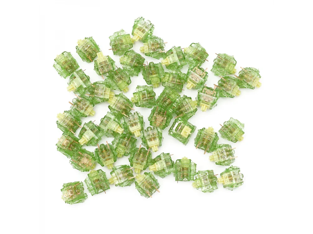 Ajazz Diced Fruit Kiwi Switch Set for Keyboard, Replacement Tactile Switches for Mechanical Keyboard, Set of 45+1 pcs
