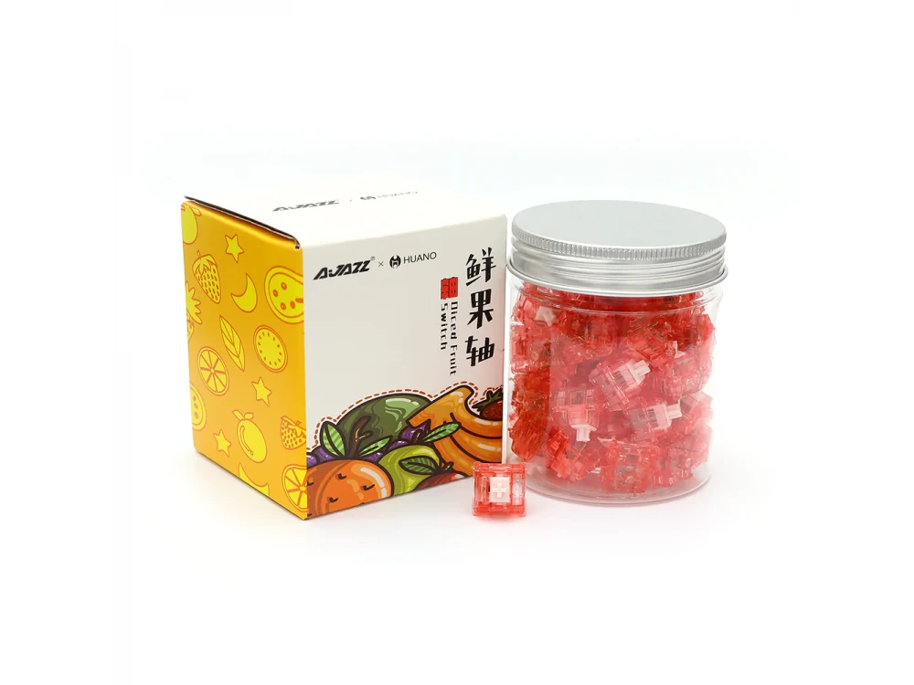 Ajazz Diced Fruit Peach Switch Set for Keyboard, Ανταλλακτικοί Διακόπτες Linear για Μηχανικό Πληκτρολόγιο, Σετ των 45+1 Τμχ