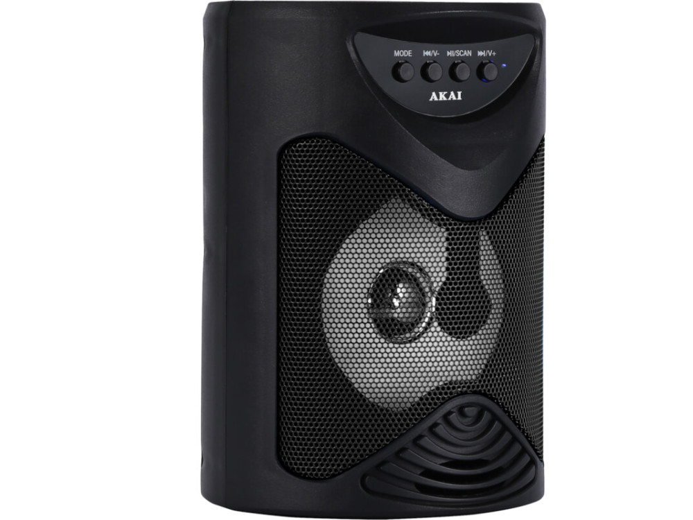 Akai ABTS-704 Φορητό Bluetooth Ηχείο 5W με RGB LED, TWS, Λειτουργία Karaoke, FM Radio, Θύρα USB, Micro SD & Είσοδο Μικροφώνου