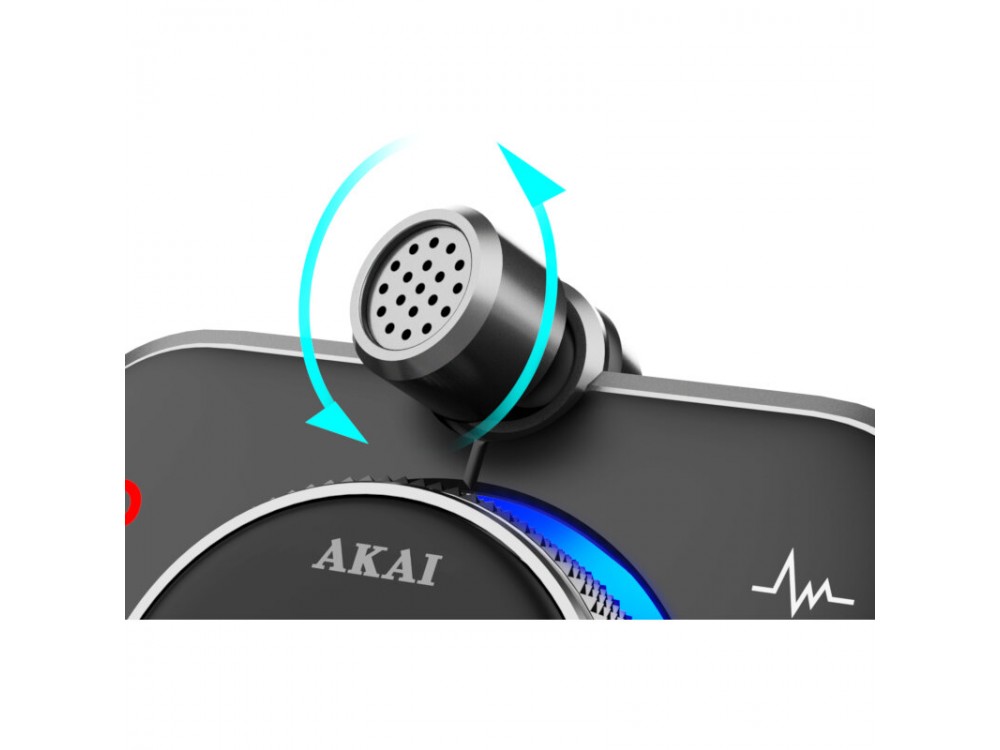 Akai FMT-95BT FM Transmitter Bluetooth Handsfree Car Bluetooth Transmitter & Charger QC3.0 & PD, micro SD, Fast Charge USB & USB Type-C, LED