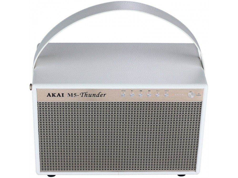 Akai M5 Thunder Φορητό Bluetooth 5.0 Ηχείο 28W με Aux-In & USB, White