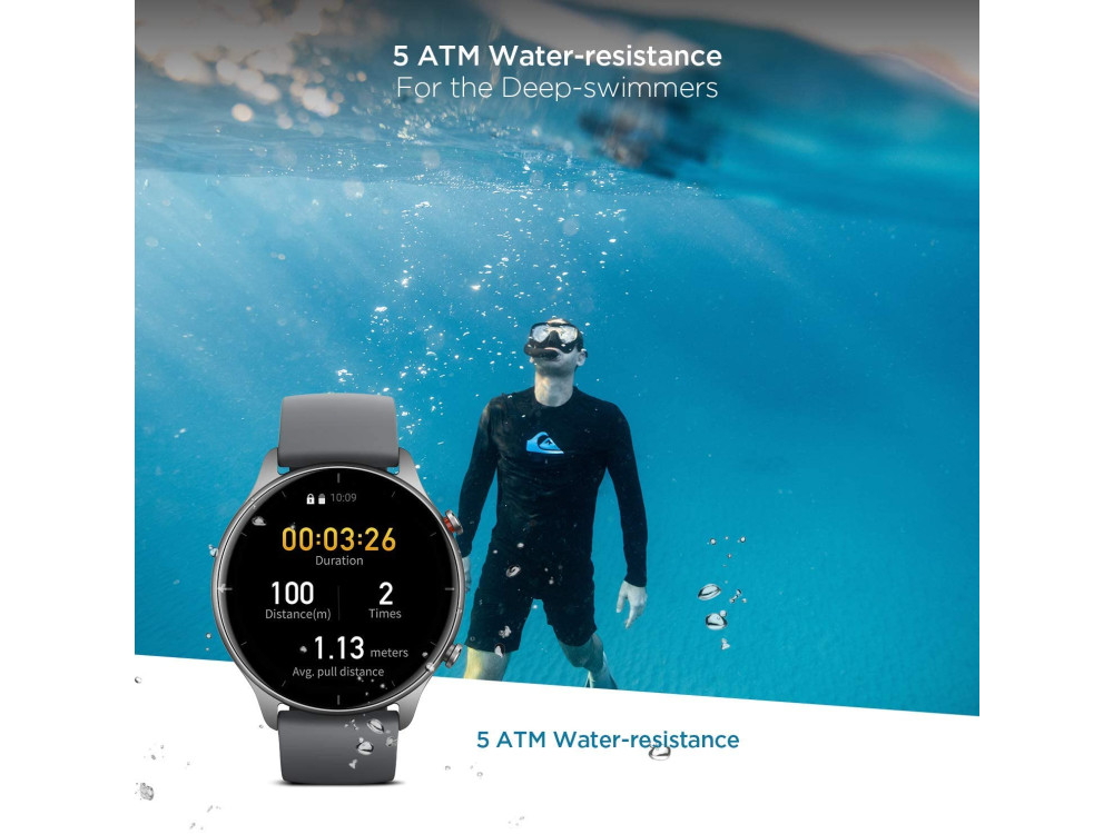 Amazfit GTR 2e Smartwatch 46mm με Οθόνη AMOLED 1.39", Παλμογράφο & Built-In GPS, Αδιάβροχο, Slate Grey