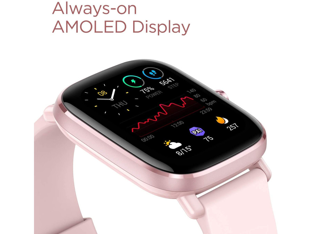 Amazfit GTS 2 Mini Smartwatch 40mm με Οθόνη AMOLED 1.55", Παλμογράφο & Built-In GPS, Αδιάβροχο, Flamingo Pink