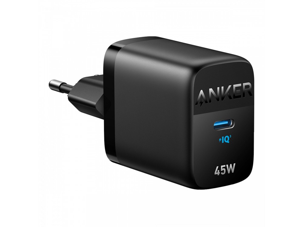 Anker 313 Ace 2 Φορτιστής πρίζας 45W Type-C με PD / PPS / Super Fast Charging 2.0, Μαύρος