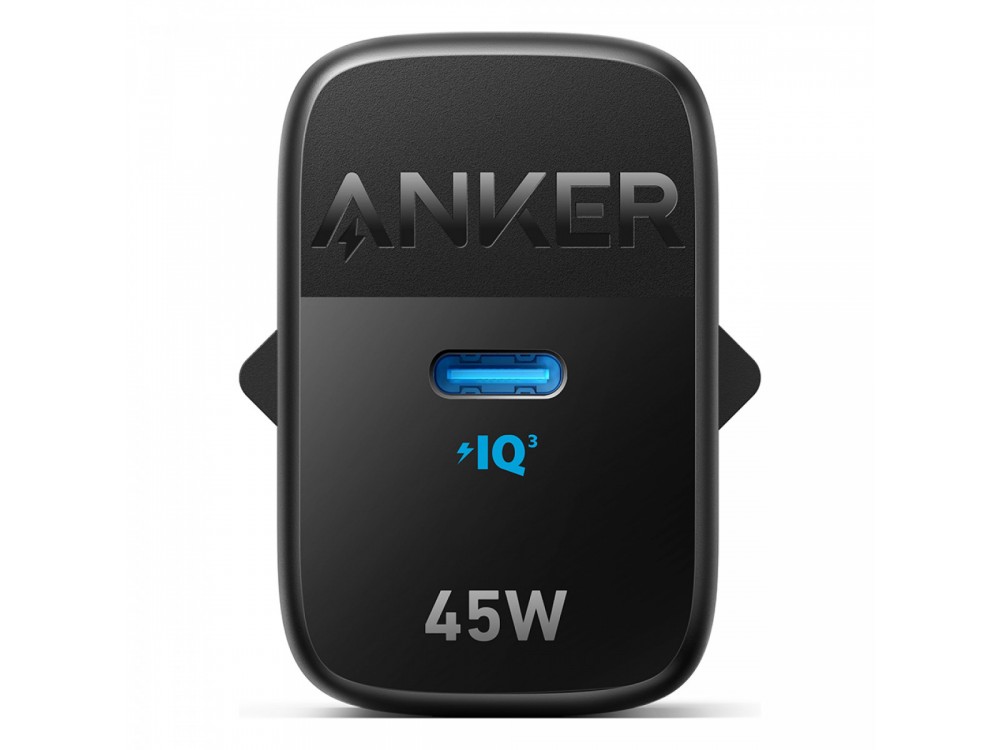 Anker 313 Ace 2 Φορτιστής πρίζας 45W Type-C με PD / PPS / Super Fast Charging 2.0, Μαύρος