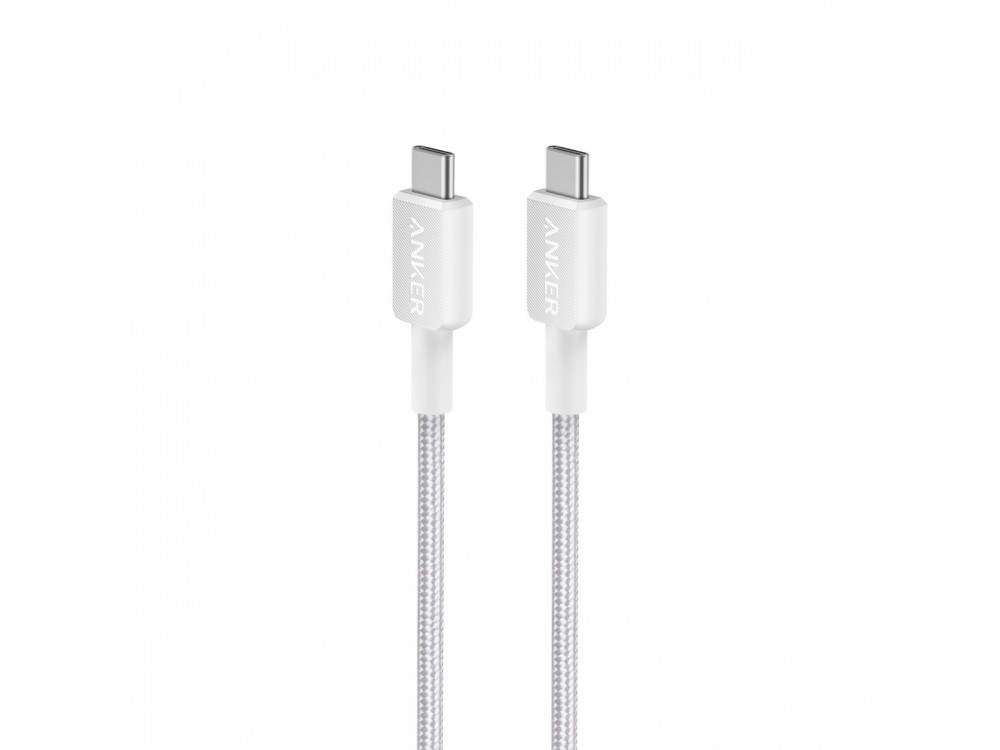 Anker 322 Καλώδιο USB-C σε USB-C με Νάυλον Ύφανση 1.8m, Λευκό