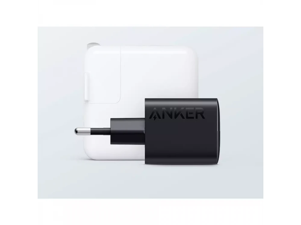 Anker 323 Ultra-Compact 2-port Wall Charger 33W with Type-C PD / PIQ3.0 & ActiveShield, Black