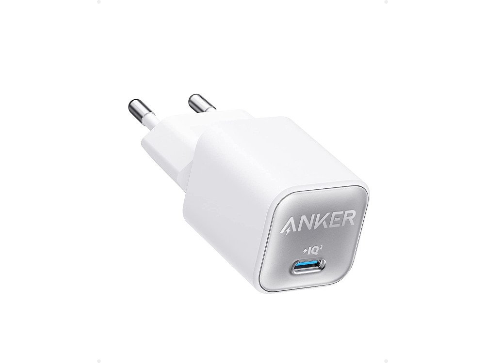 Anker 511 Nano 3 Φορτιστής πρίζας 30W Type-C με GaN PD / PIQ3.0 / PPS & ActiveShield 2.0, Aurora White