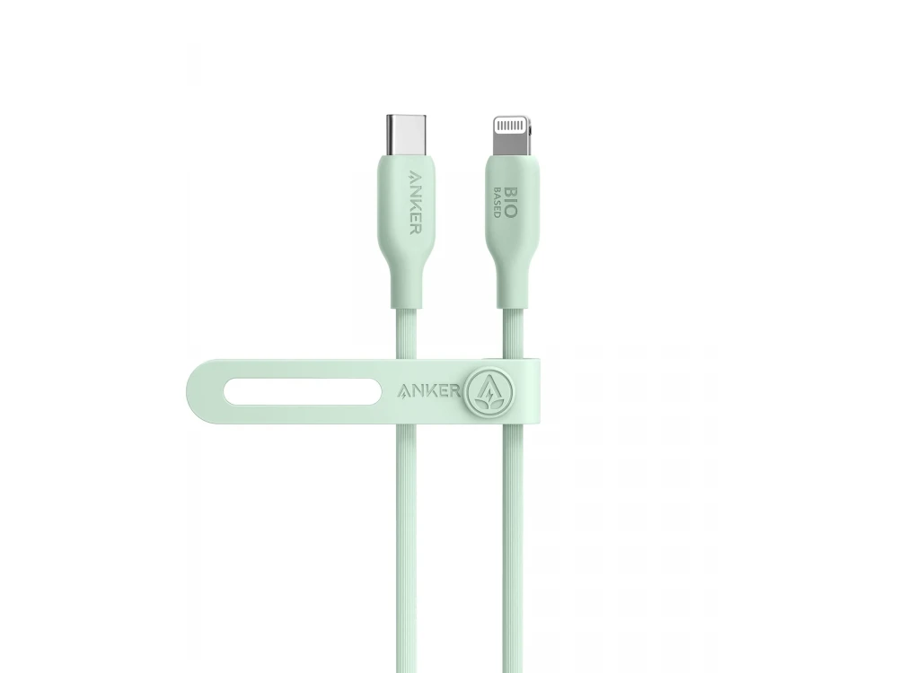 Anker 541 USB-C σε Lightning καλώδιο 1.8μ. για Apple iPhone / iPad / iPod MFi, Bio-Based, Natural Green