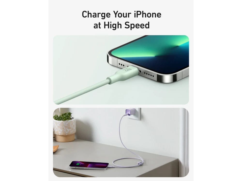 Anker 541 USB-C σε Lightning καλώδιο 0.9μ. για Apple iPhone / iPad / iPod MFi, Bio-Based, Natural Green