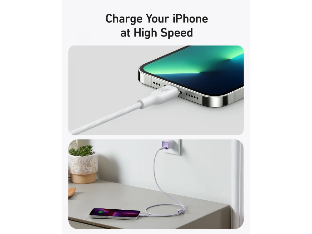 Anker 541 USB-C to Lightning cable 0.9m. for Apple iPhone / iPad / iPod MFi, Bio-Based, Aurora White