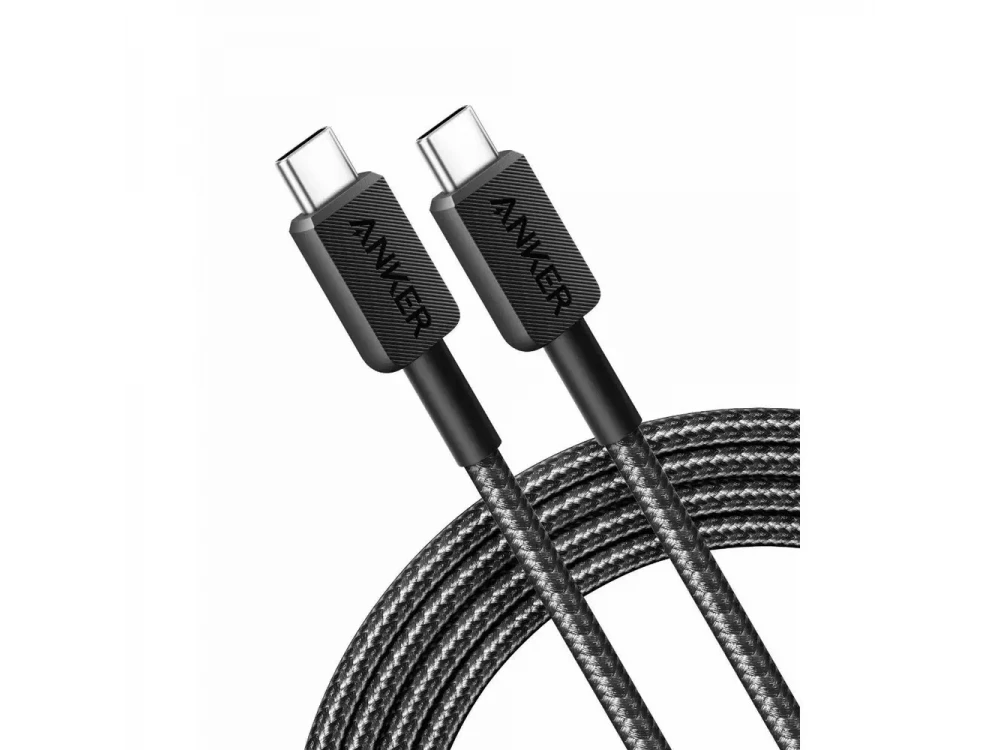 Anker 543 USB-C σε USB-C Καλώδιο 1.8μ. με Νάυλον ύφανση 240W USB-IF Certified Super Fast Charging, Μαύρο