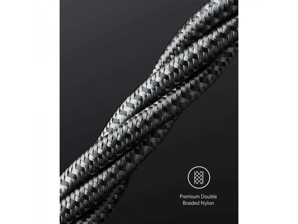 Anker 543 USB-C to USB-C Cable 1.8m. with Nailo weaving 240W USB-IF Certified Super Fast Charging, Black