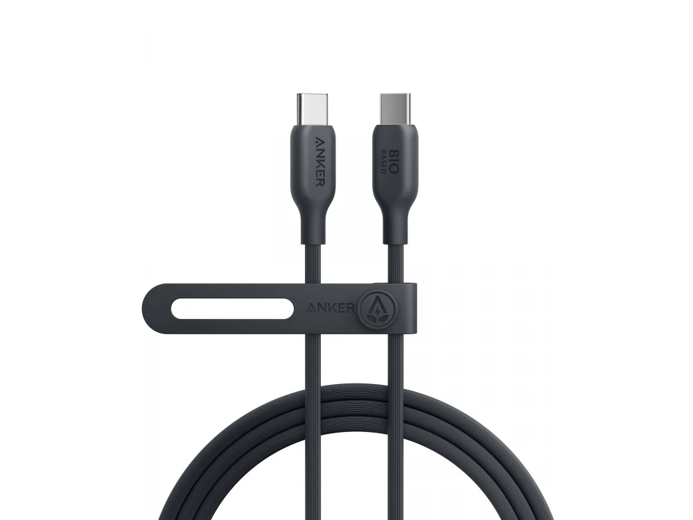 Anker 543 USB-C σε USB-C καλώδιο 1.8μ. Υποστήριξη USB-IF 100W, Bio-Based, Phantom Black