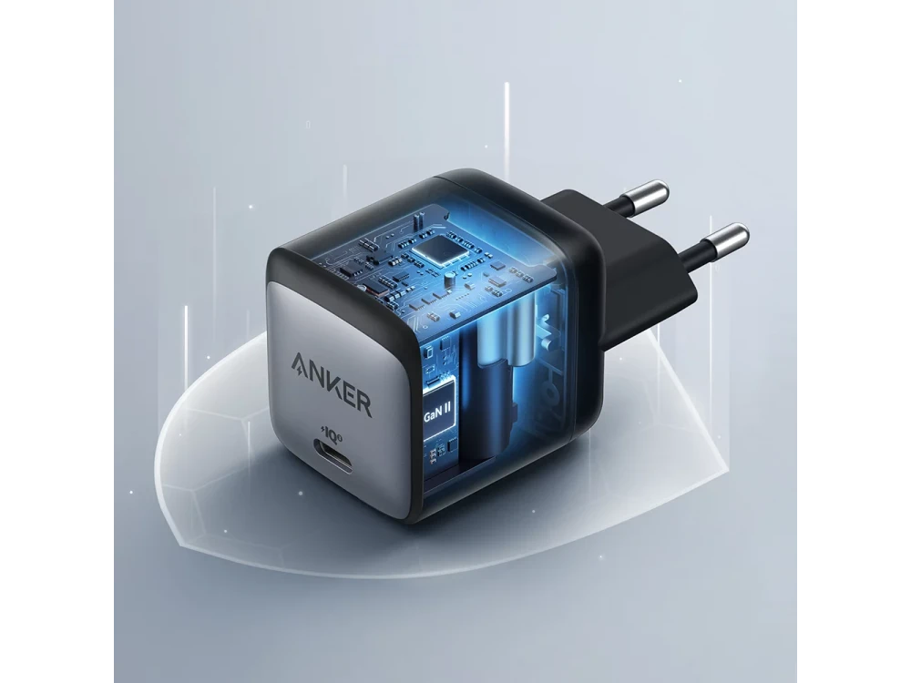 Anker 713 Nano II 45W Type-C socket charger with GaN II PD/PIQ3.0/PPS, Black - A2664G11