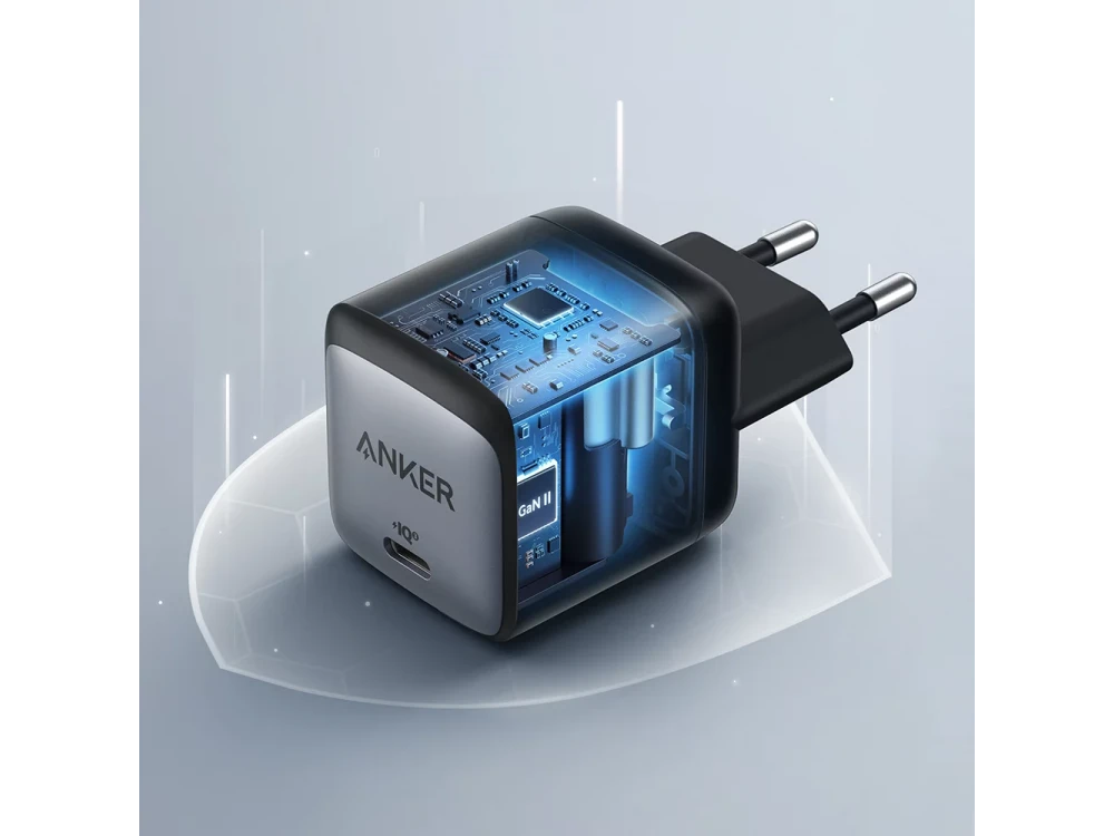 Anker 713 Nano II Φορτιστής πρίζας 45W Type-C με GaN II PD / PIQ3.0 / PPS, Μαύρος - A2664G11