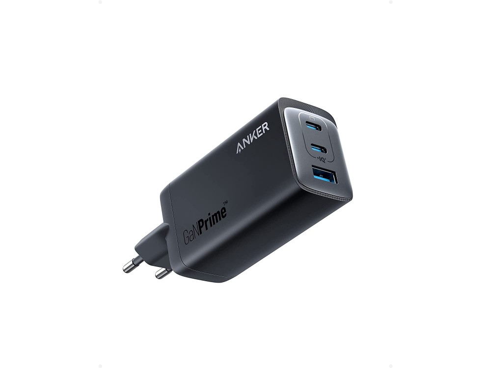 Anker 737 3-port socket charger 120W Type-C with GaNPrime PD/PIQ4.0/PPS, Black