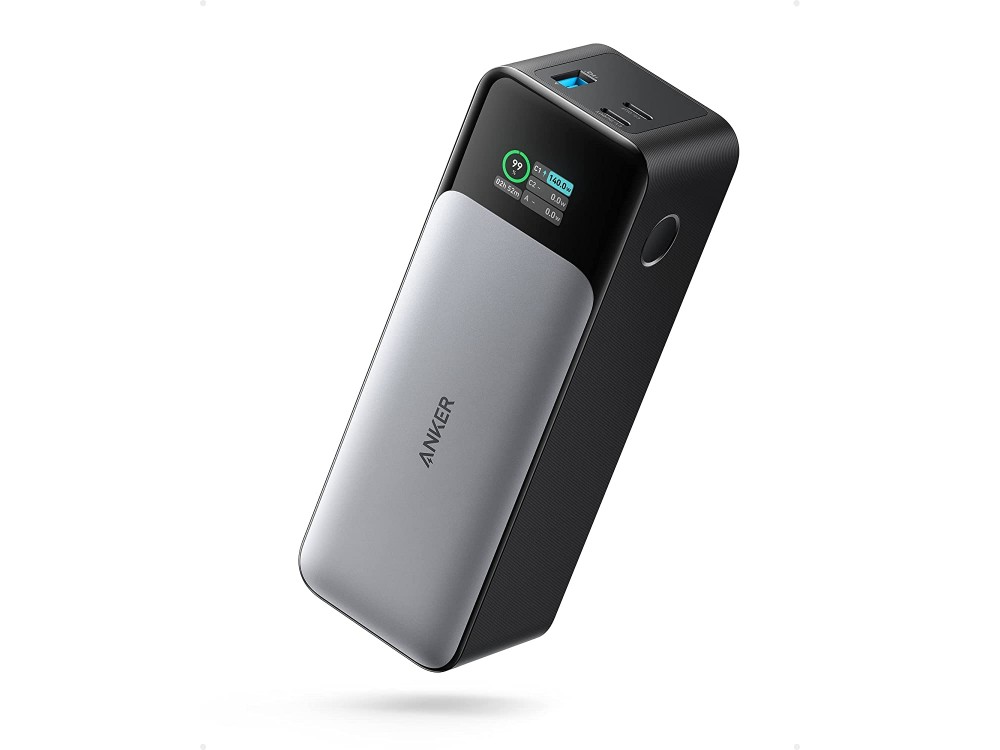 Anker 737 PowerCore Prime 24000 GaN 140W PD USB-C Power Bank 24.000mAh with Display & Power Delivery, Black