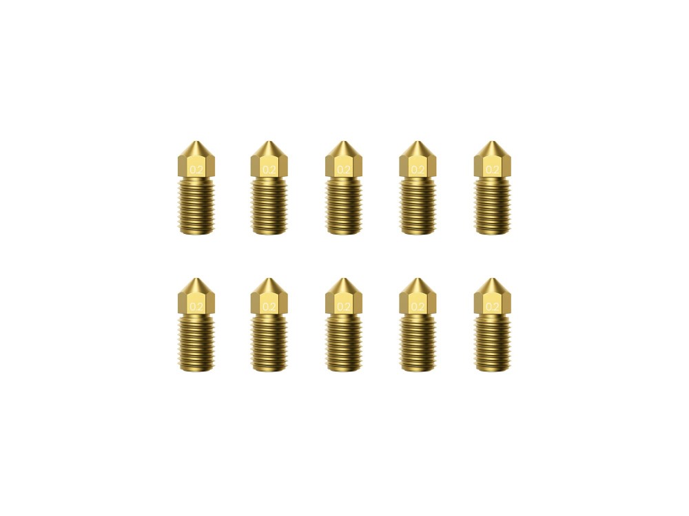 Anker AnkerMake M5 10-Pack Nozzle Kit 0.2mm, Premium Brass, Anker 3D Printer Nozzles, Set of 10